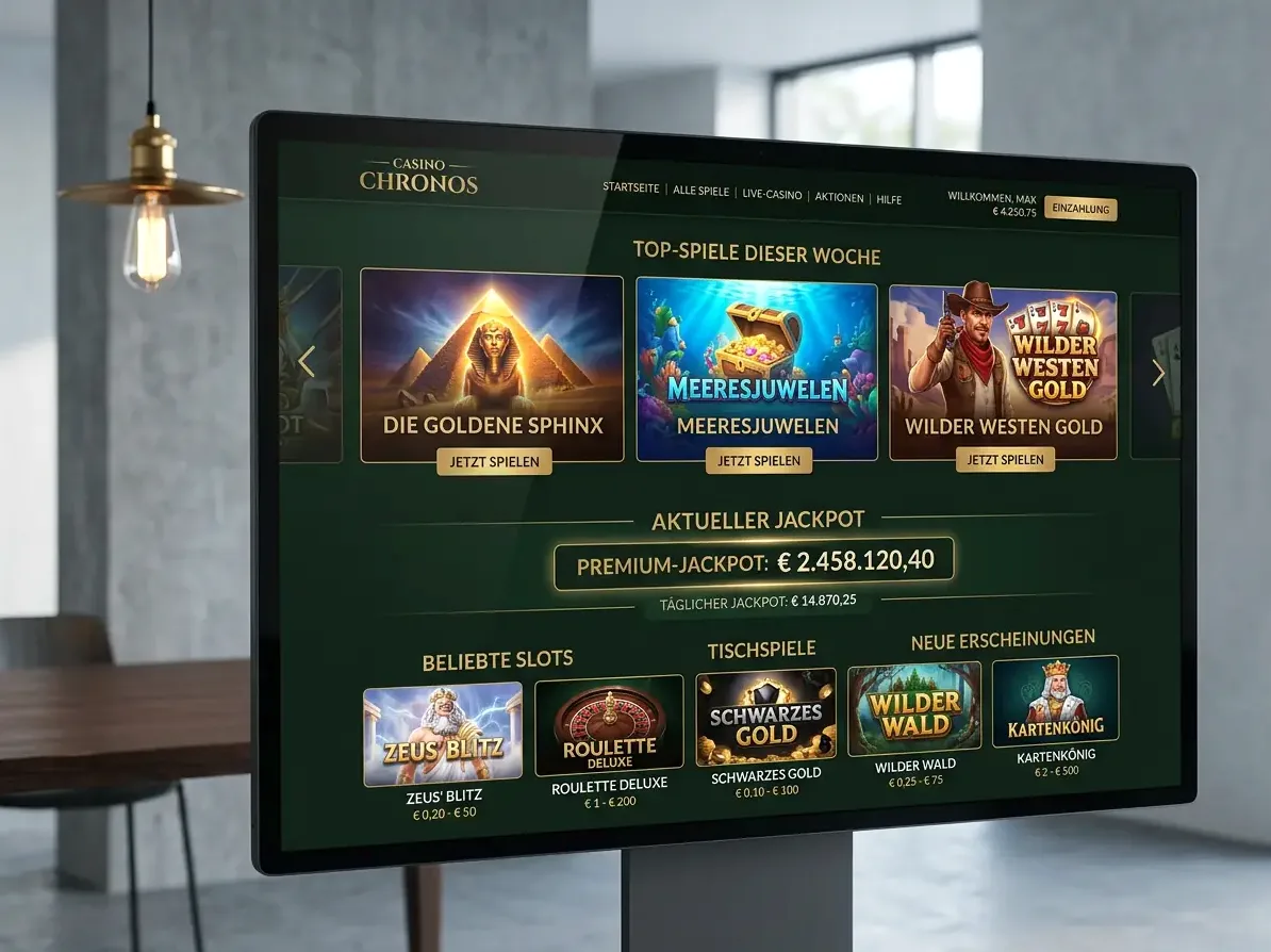 Lobby von Ricardo'S mit Slots, Live-Casino und Tischspielen